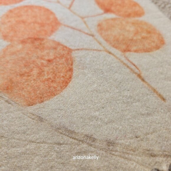 NWOT Handmade Wool Scarf Botanical Natural Dye Plants Eco Print Mayumix Designs - Picture 5 of 15